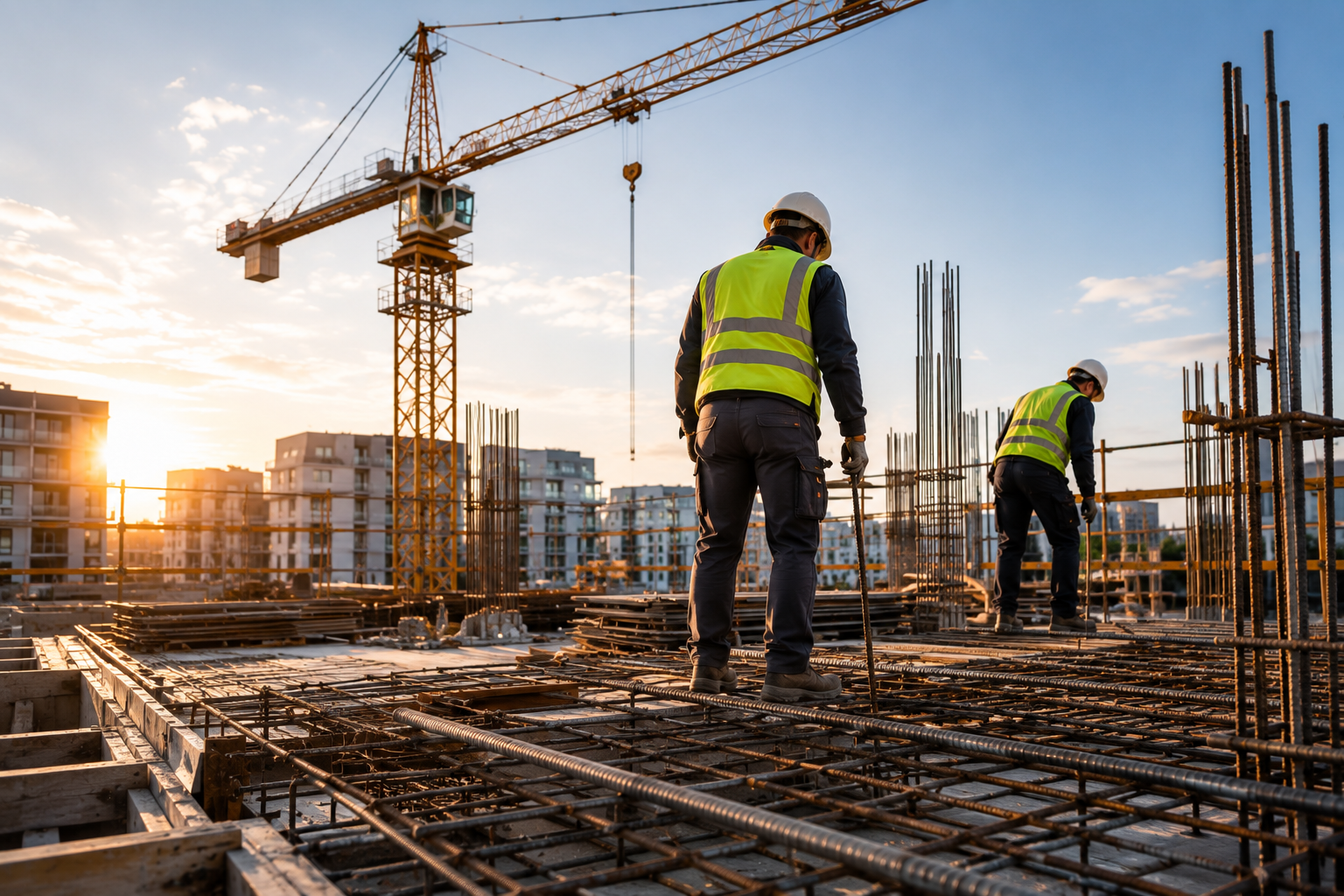 Bauarbeiter auf der Baustelle